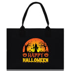 Halloween Trick or Treat Tote Bag Halloween Tote Bag for Kids Halloween Gift Halloween Candy Bag Halloween Doodles Cute Canvas Tote Bag