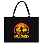 Halloween Trick or Treat Tote Bag Halloween Tote Bag for Kids Halloween Gift Halloween Candy Bag Halloween Doodles Cute Canvas Tote Bag