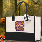 Halloween Trick or Treat Tote Bag Halloween Tote Bag for Kids Halloween Gift Halloween Candy Bag Halloween Doodles Cute Canvas Tote Bag