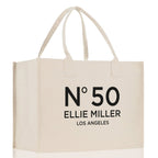 Birthday Celebration Personalized Gift Canvas Tote Bag with Name and State 40th 50th Birthday Gift Tote Bag for Her Custom Birthday Gift