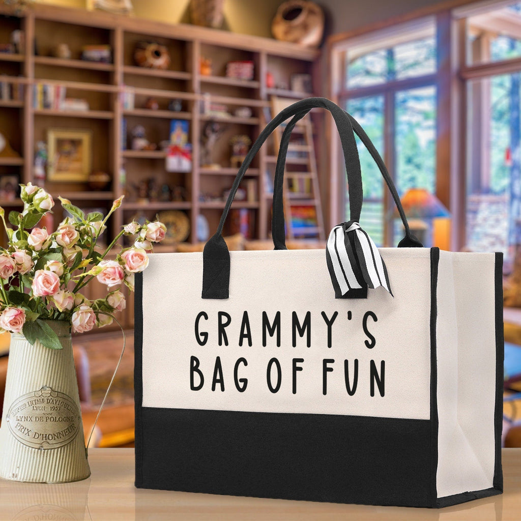 Grandma Bag Of Fun Tote Bag Grandma's Getaway Bag Grandma Grandma Gift Bag Shopping Bag Mothers Day Gift Live Love Spoil Bag Grandma GM1008