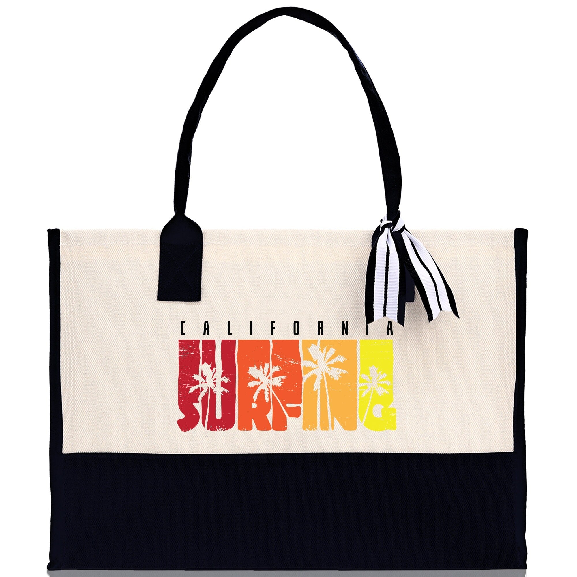 California Cotton Canvas Tote Bag CA Travel Vacation Tote Employee and Client Gift Wedding Favor Birthday Welcome Tote Bag Bridesmaid Gift