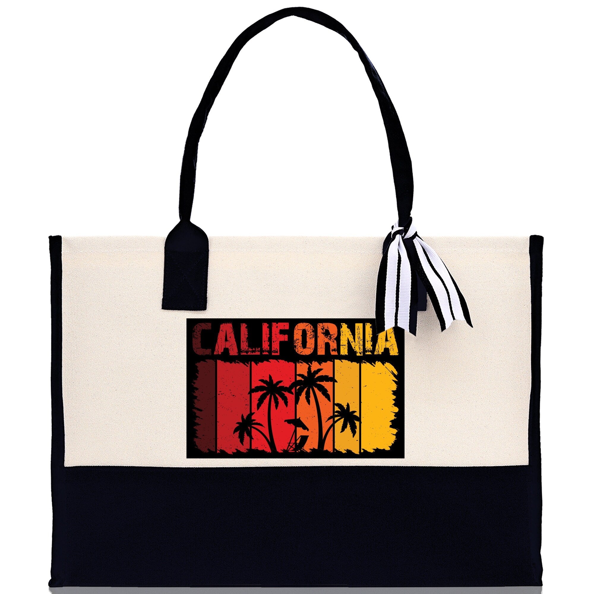 California Cotton Canvas Tote Bag CA Travel Vacation Tote Employee and Client Gift Wedding Favor Birthday Welcome Tote Bag Bridesmaid Gift