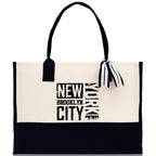 New York Cotton Canvas Tote Bag NY Travel Vacation Tote Employee and Client Gift NYC Wedding Favor Birthday Welcome Tote Bag Bridesmaid Gift