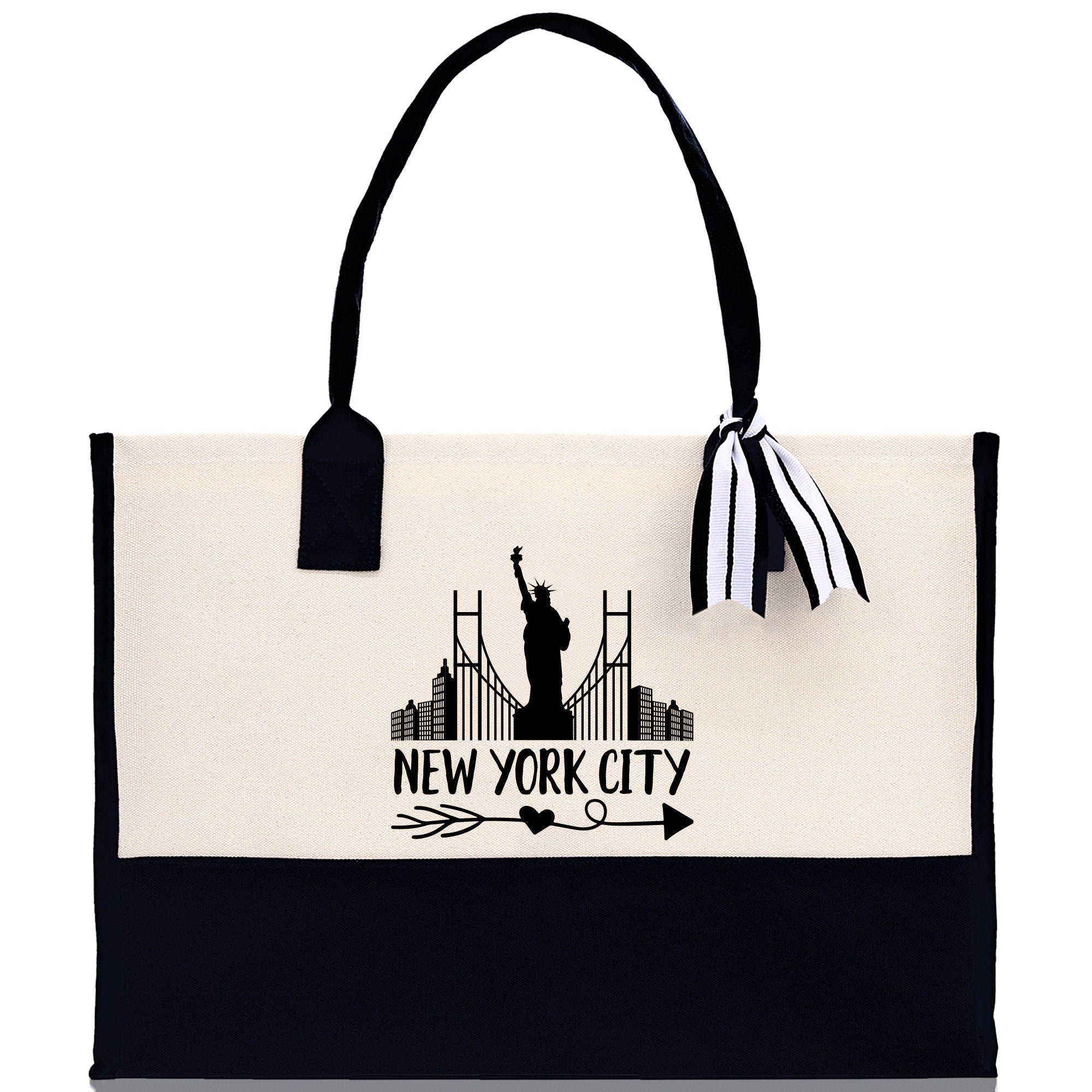 New York Cotton Canvas Tote Bag NY Travel Vacation Tote Employee and Client Gift NYC Wedding Favor Birthday Welcome Tote Bag Bridesmaid Gift