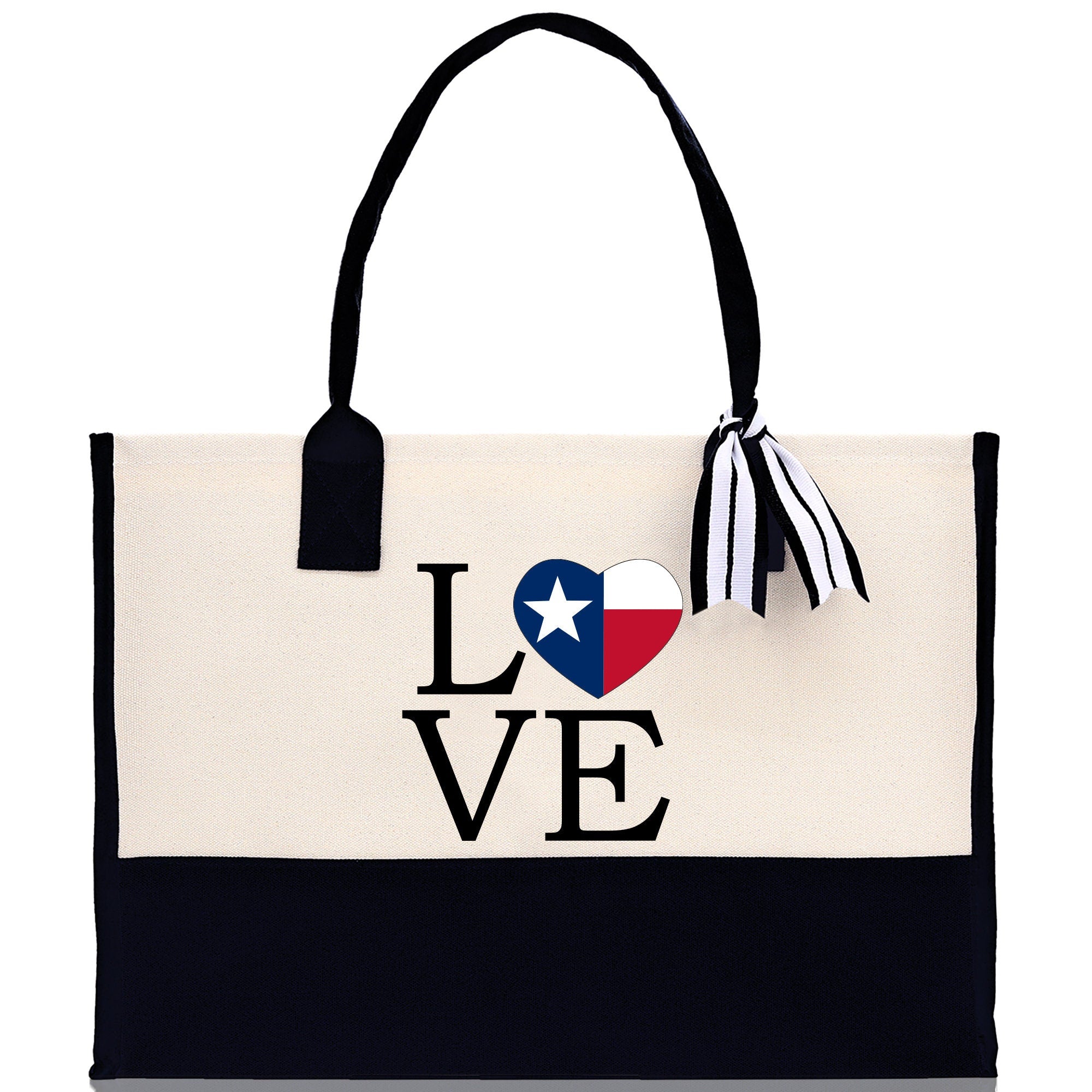 Texas Cotton Canvas Tote Bag TX Travel Vacation Tote Employee and Client Gift Wedding Favor Birthday Welcome Tote Bag Bridesmaid Gift
