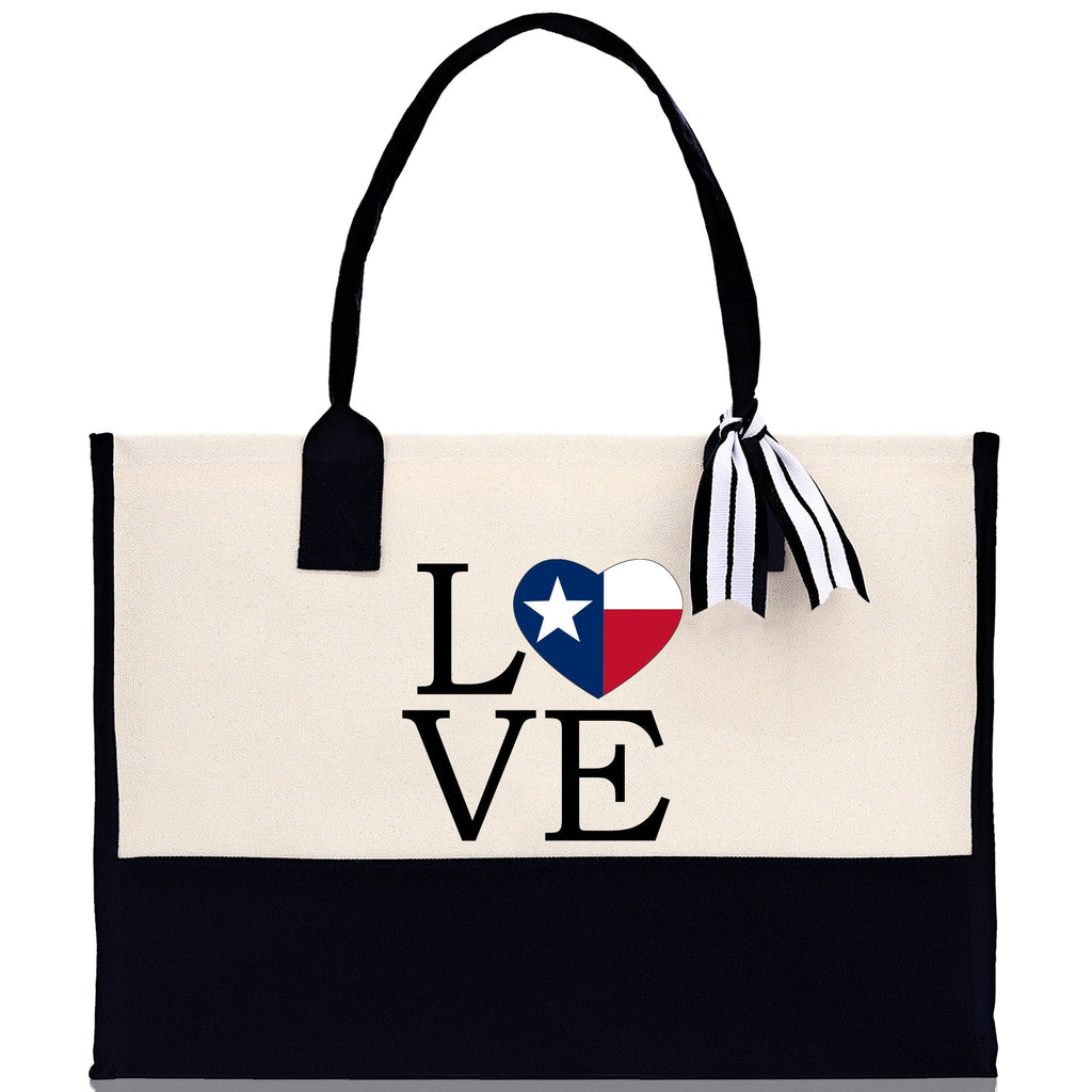 Texas Cotton Canvas Tote Bag TX Travel Vacation Tote Employee and Client Gift Wedding Favor Birthday Welcome Tote Bag Bridesmaid Gift