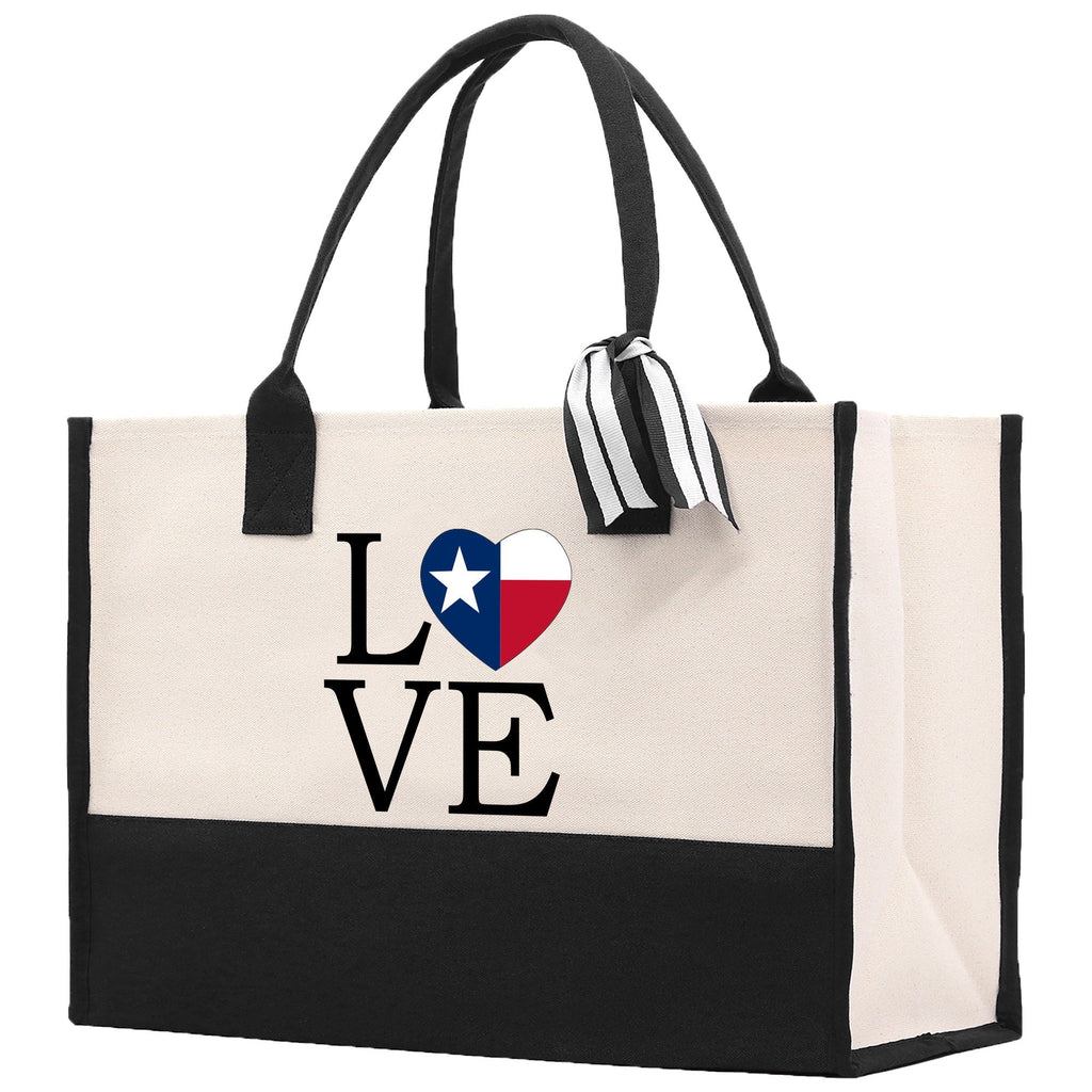 Texas Cotton Canvas Tote Bag TX Travel Vacation Tote Employee and Client Gift Wedding Favor Birthday Welcome Tote Bag Bridesmaid Gift