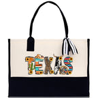 Texas Cotton Canvas Tote Bag TX Travel Vacation Tote Employee and Client Gift Wedding Favor Birthday Welcome Tote Bag Bridesmaid Gift