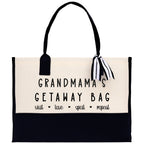 Grandmama's Getaway Bag Tote Bag Grandma's Getaway Bag Grandma Nana Bag Grandma Gift Bag Shopping Bag Mothers Day Gift Live Love Spoil Bag