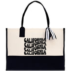 California Cotton Canvas Tote Bag CA Travel Vacation Tote Employee and Client Gift Wedding Favor Birthday Welcome Tote Bag Bridesmaid Gift