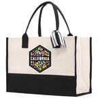 California Cotton Canvas Tote Bag CA Travel Vacation Tote Employee and Client Gift Wedding Favor Birthday Welcome Tote Bag Bridesmaid Gift