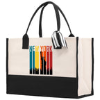 New York Cotton Canvas Tote Bag NY Travel Vacation Tote Employee and Client Gift NYC Wedding Favor Birthday Welcome Tote Bag Bridesmaid Gift