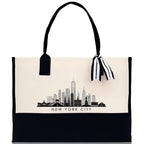 New York Cotton Canvas Tote Bag NY Travel Vacation Tote Employee and Client Gift NYC Wedding Favor Birthday Welcome Tote Bag Bridesmaid Gift