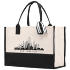 New York Cotton Canvas Tote Bag NY Travel Vacation Tote Employee and Client Gift NYC Wedding Favor Birthday Welcome Tote Bag Bridesmaid Gift