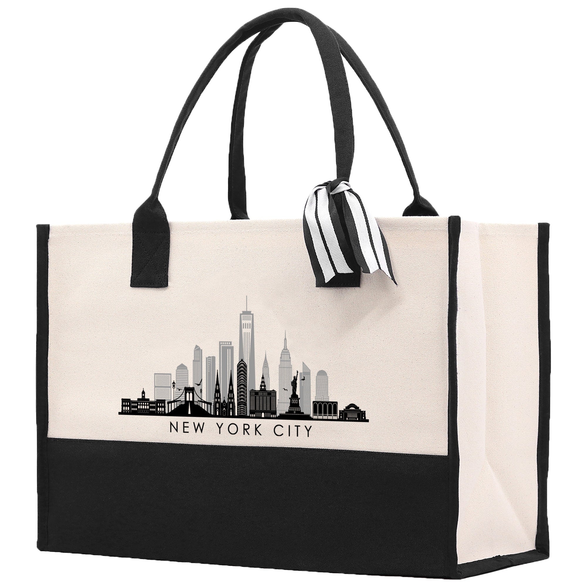New York Cotton Canvas Tote Bag NY Travel Vacation Tote Employee and Client Gift NYC Wedding Favor Birthday Welcome Tote Bag Bridesmaid Gift
