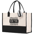 New York Cotton Canvas Tote Bag NY Travel Vacation Tote Employee and Client Gift NYC Wedding Favor Birthday Welcome Tote Bag Bridesmaid Gift