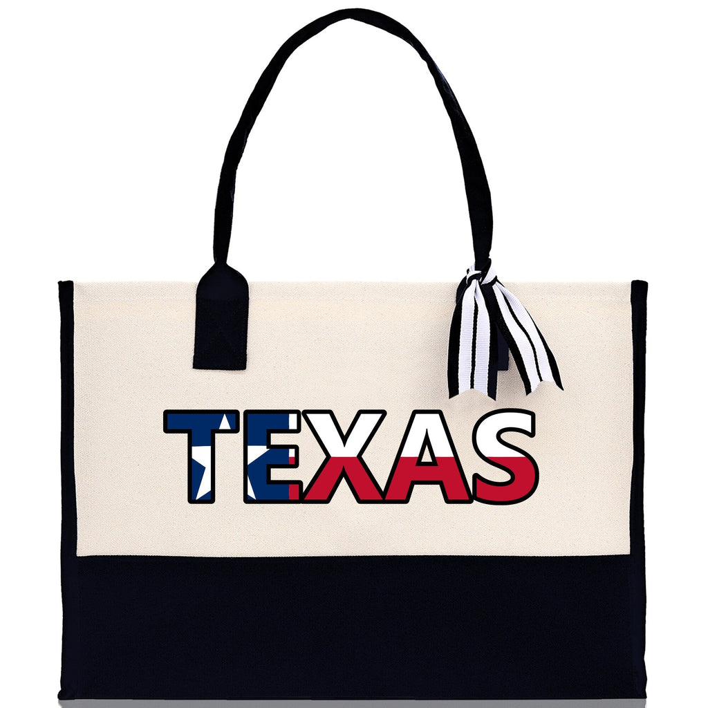 Texas Cotton Canvas Tote Bag TX Travel Vacation Tote Employee and Client Gift Wedding Favor Birthday Welcome Tote Bag Bridesmaid Gift