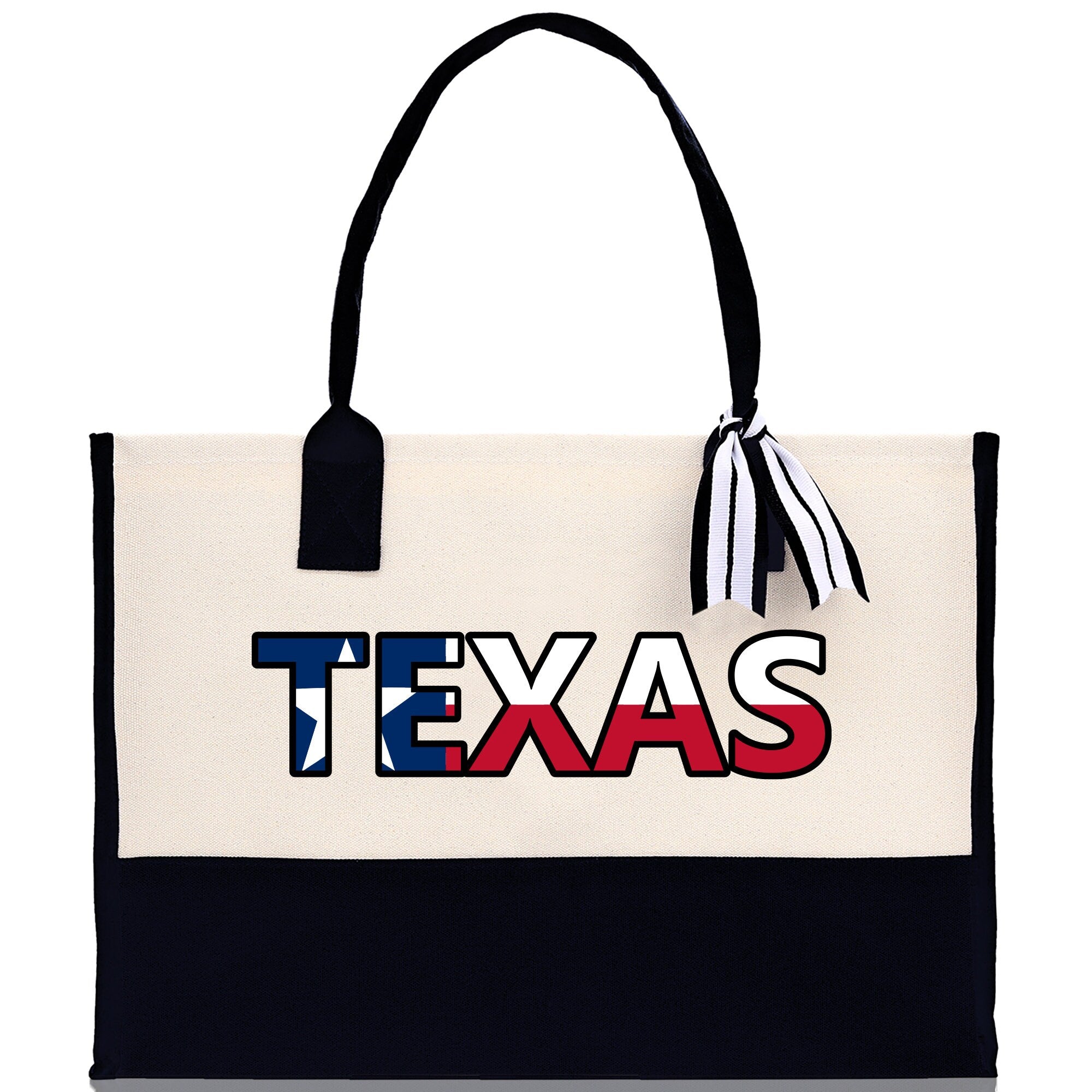 Texas Cotton Canvas Tote Bag TX Travel Vacation Tote Employee and Client Gift Wedding Favor Birthday Welcome Tote Bag Bridesmaid Gift