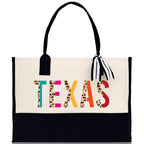 Texas Cotton Canvas Tote Bag TX Travel Vacation Tote Employee and Client Gift Wedding Favor Birthday Welcome Tote Bag Bridesmaid Gift