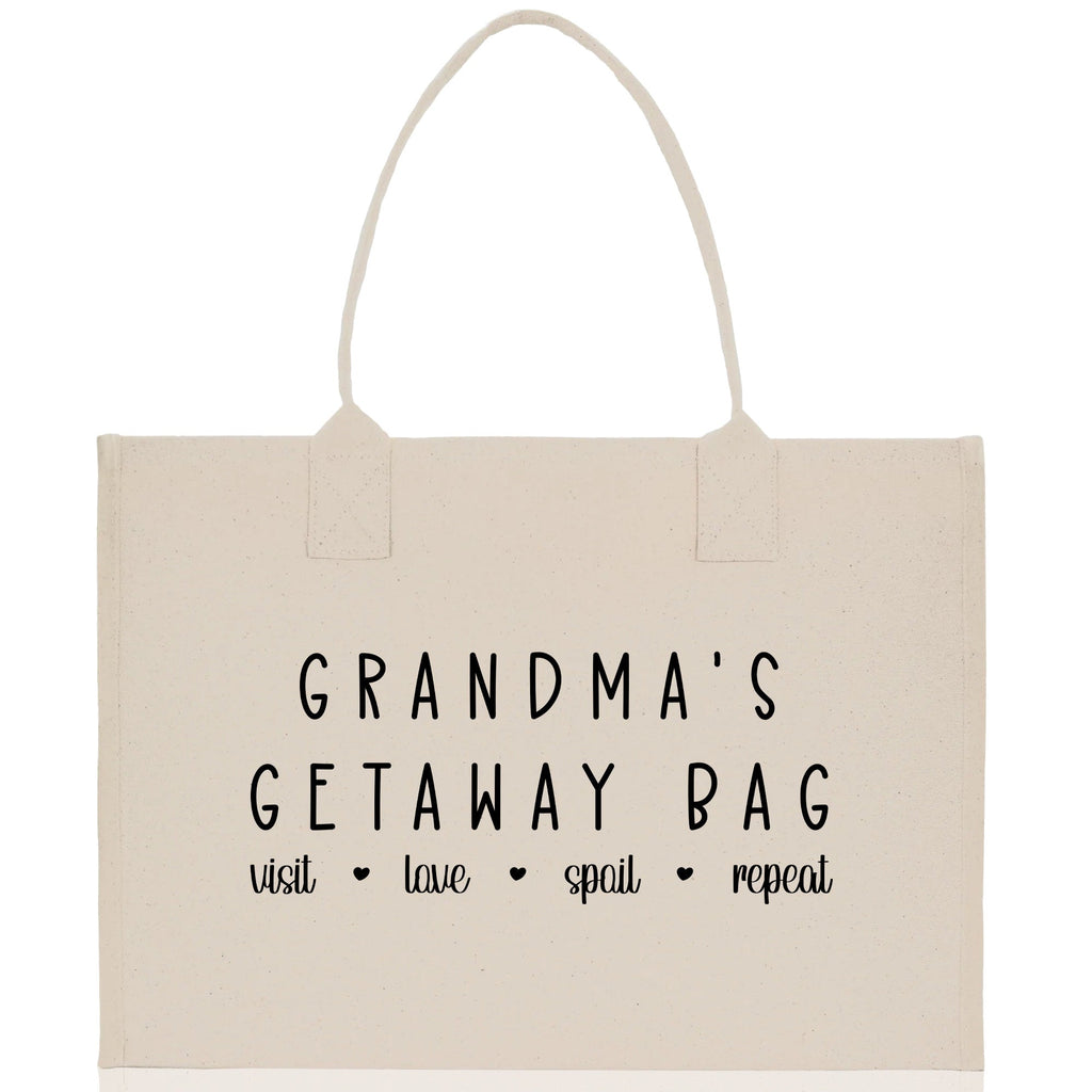 Grandma Tote Bag Grandma's Getaway Bag Grandma Nana Bag Grandma Gift Bag Shopping Bag Mothers Day Gift Live Love Spoil Bag Grandma Beach Bag