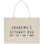 Grandma Tote Bag Grandma's Getaway Bag Grandma Nana Bag Grandma Gift Bag Shopping Bag Mothers Day Gift Live Love Spoil Bag Grandma Beach Bag