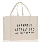 Grandma Tote Bag Grandma's Getaway Bag Grandma Nana Bag Grandma Gift Bag Shopping Bag Mothers Day Gift Live Love Spoil Bag Grandma Beach Bag