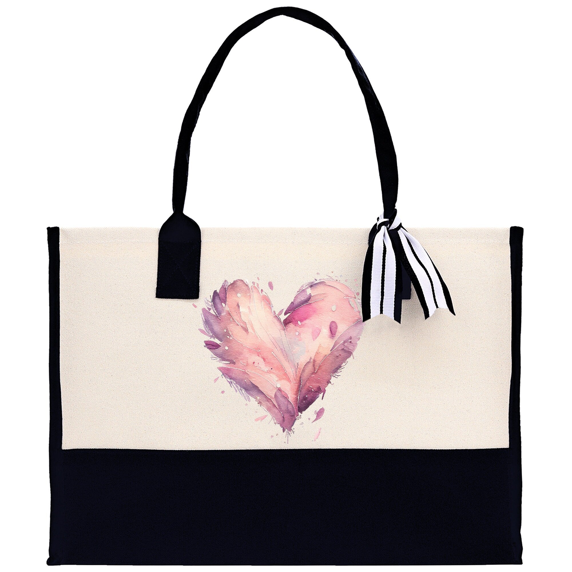 Heart Canvas Tote Bag Happy Valentines Day Gift for Her Love Tote Bag Lovers Gift Mother Day Gift Cute Valentines Gift