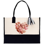 Heart Canvas Tote Bag Happy Valentines Day Gift for Her Love Tote Bag Lovers Gift Mother Day Gift Cute Valentines Gift