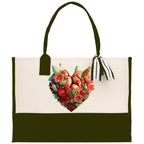 Heart Canvas Tote Bag Happy Valentines Day Gift for Her Love Tote Bag Lovers Gift Mother Day Gift Cute Valentines Gift