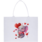 Heart Canvas Tote Bag Happy Valentines Day Gift for Her Love Tote Bag Lovers Gift Mother Day Gift Cute Valentines Gift