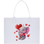 Heart Canvas Tote Bag Happy Valentines Day Gift for Her Love Tote Bag Lovers Gift Mother Day Gift Cute Valentines Gift