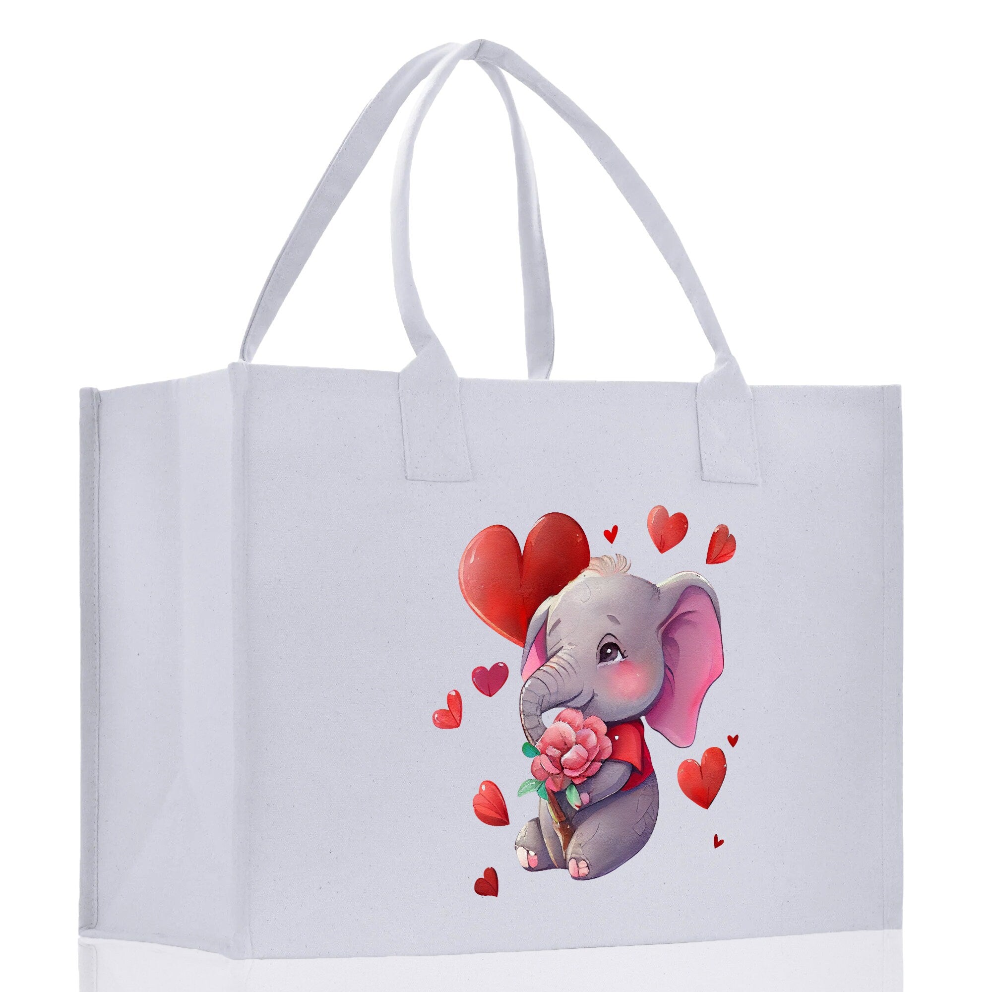 Heart Canvas Tote Bag Happy Valentines Day Gift for Her Love Tote Bag Lovers Gift Mother Day Gift Cute Valentines Gift