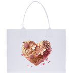Heart Canvas Tote Bag Happy Valentines Day Gift for Her Love Tote Bag Lovers Gift Mother Day Gift Cute Valentines Gift