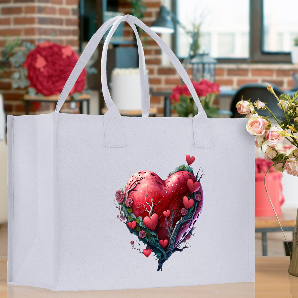 Heart Canvas Tote Bag Happy Valentines Day Gift for Her Love Tote Bag Lovers Gift Mother Day Gift Cute Valentines Gift