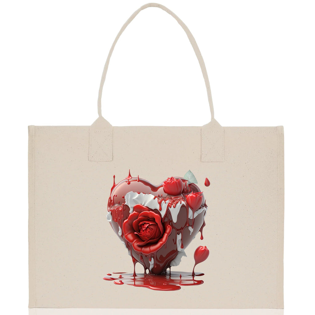 Heart Canvas Tote Bag Happy Valentines Day Gift for Her Love Tote Bag Lovers Gift Mother Day Gift Cute Valentines Gift