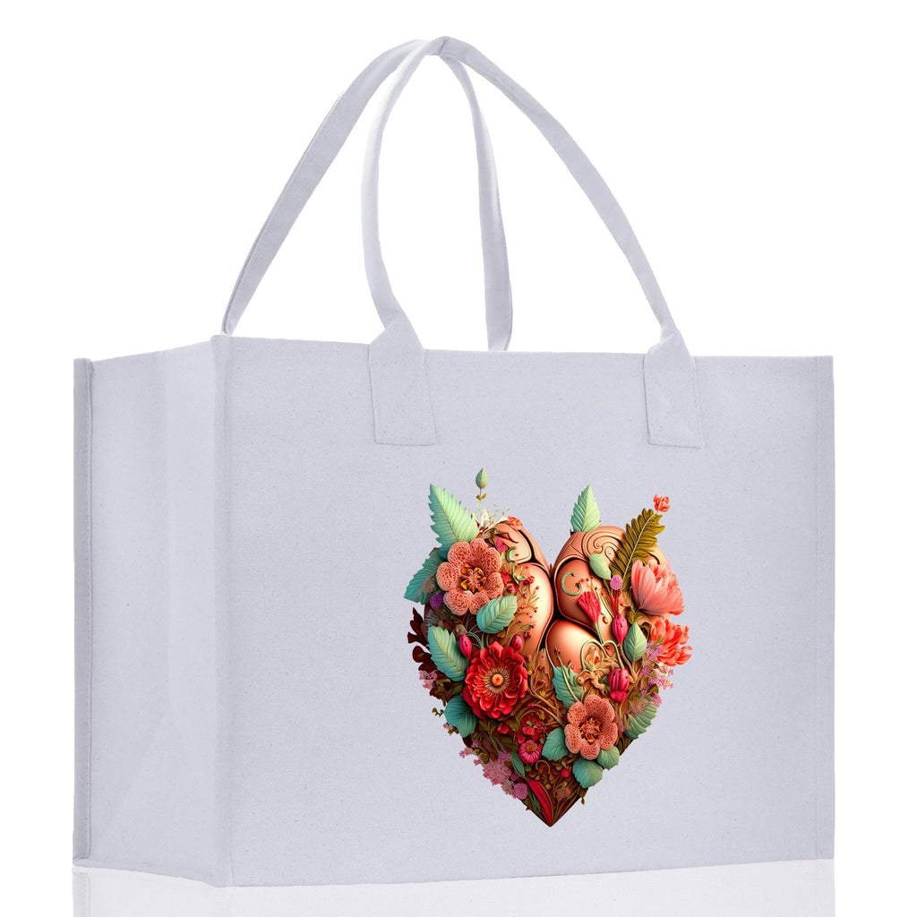 Heart Canvas Tote Bag Happy Valentines Day Gift for Her Love Tote Bag Lovers Gift Mother Day Gift Cute Valentines Gift