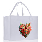 Heart Canvas Tote Bag Happy Valentines Day Gift for Her Love Tote Bag Lovers Gift Mother Day Gift Cute Valentines Gift