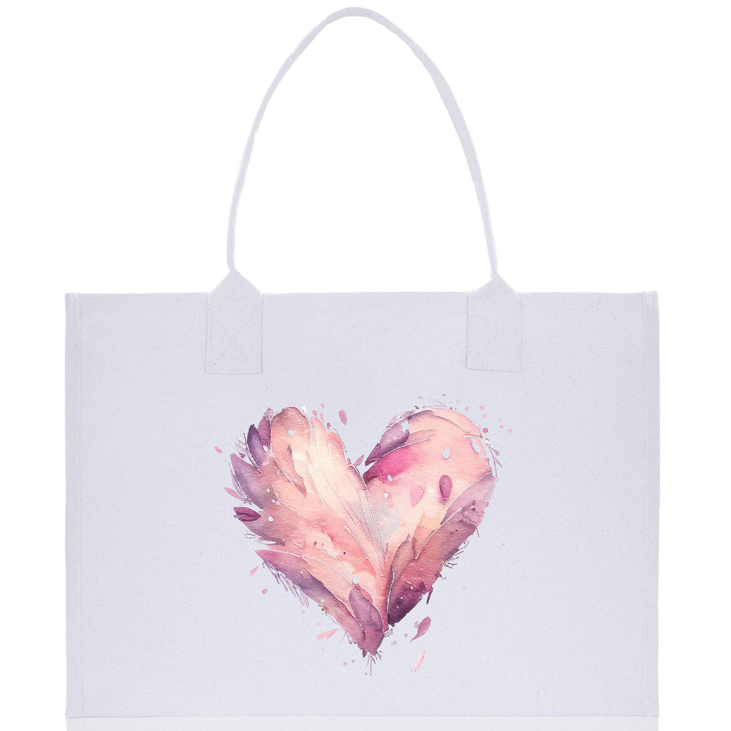Heart Canvas Tote Bag Happy Valentines Day Gift for Her Love Tote Bag Lovers Gift Mother Day Gift Cute Valentines Gift
