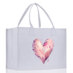 Heart Canvas Tote Bag Happy Valentines Day Gift for Her Love Tote Bag Lovers Gift Mother Day Gift Cute Valentines Gift