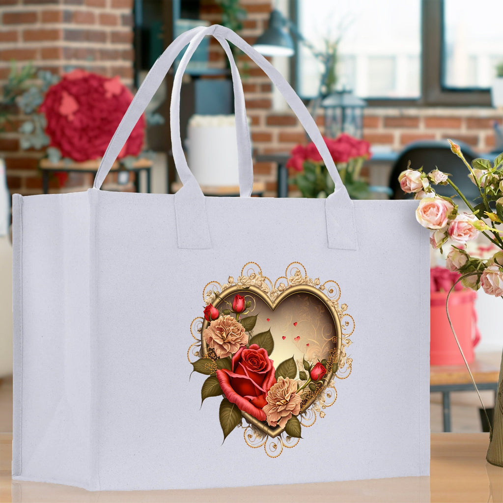 Heart Canvas Tote Bag Happy Valentines Day Gift for Her Love Tote Bag Lovers Gift Mother Day Gift Cute Valentines Gift