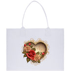 Heart Canvas Tote Bag Happy Valentines Day Gift for Her Love Tote Bag Lovers Gift Mother Day Gift Cute Valentines Gift