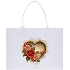 Heart Canvas Tote Bag Happy Valentines Day Gift for Her Love Tote Bag Lovers Gift Mother Day Gift Cute Valentines Gift