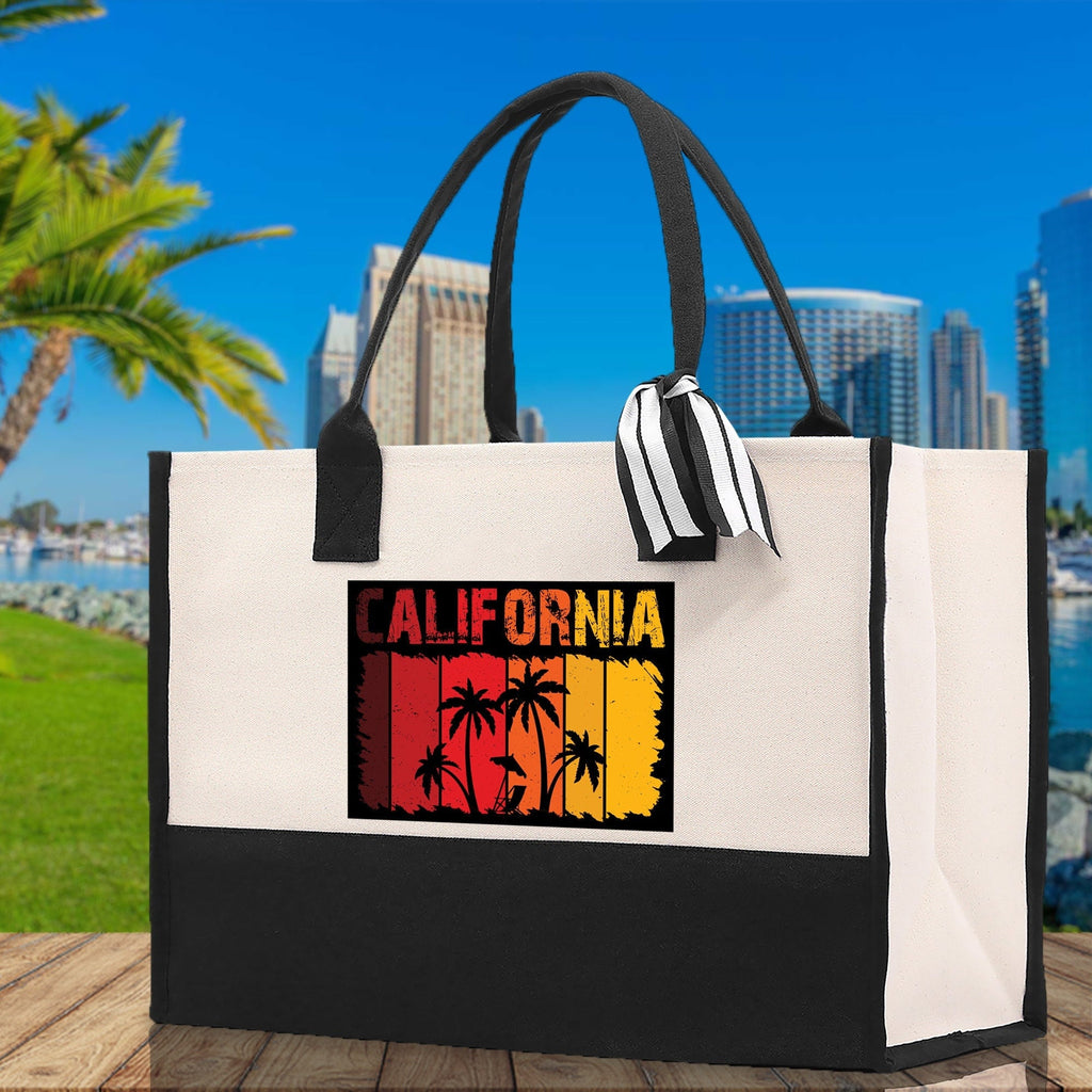California Cotton Canvas Tote Bag CA Travel Vacation Tote Employee and Client Gift Wedding Favor Birthday Welcome Tote Bag Bridesmaid Gift