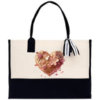 Heart Canvas Tote Bag Happy Valentines Day Gift for Her Love Tote Bag Lovers Gift Mother Day Gift Cute Valentines Gift