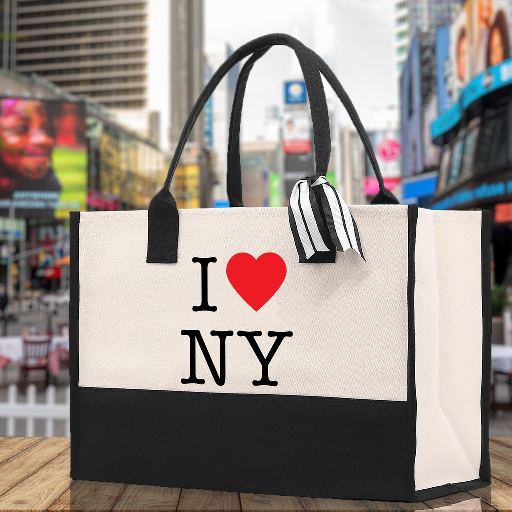 New York Cotton Canvas Tote Bag NY Travel Vacation Tote Employee and Client Gift NYC Wedding Favor Birthday Welcome Tote Bag Bridesmaid Gift