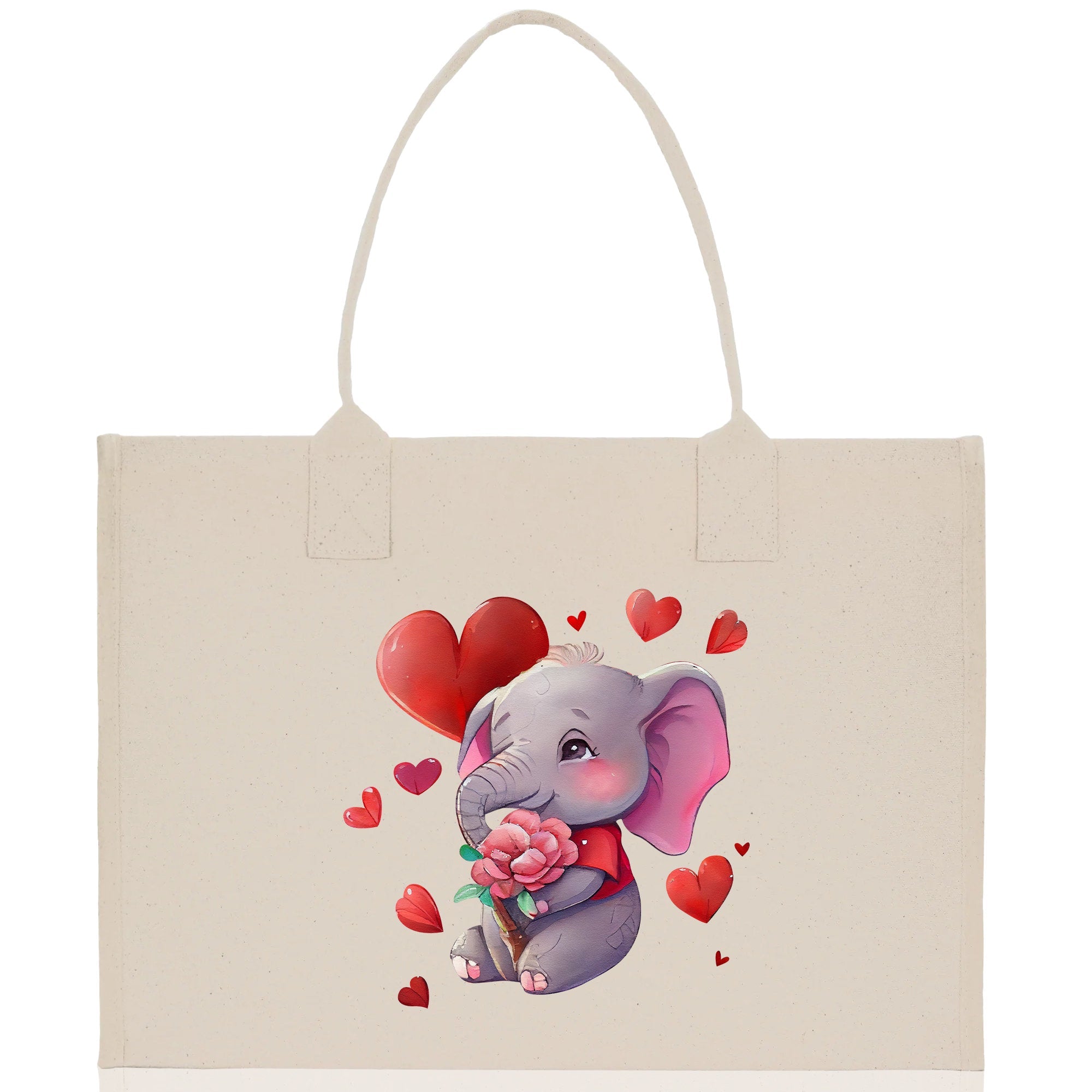 Heart Canvas Tote Bag Happy Valentines Day Gift for Her Love Tote Bag Lovers Gift Mother Day Gift Cute Valentines Gift