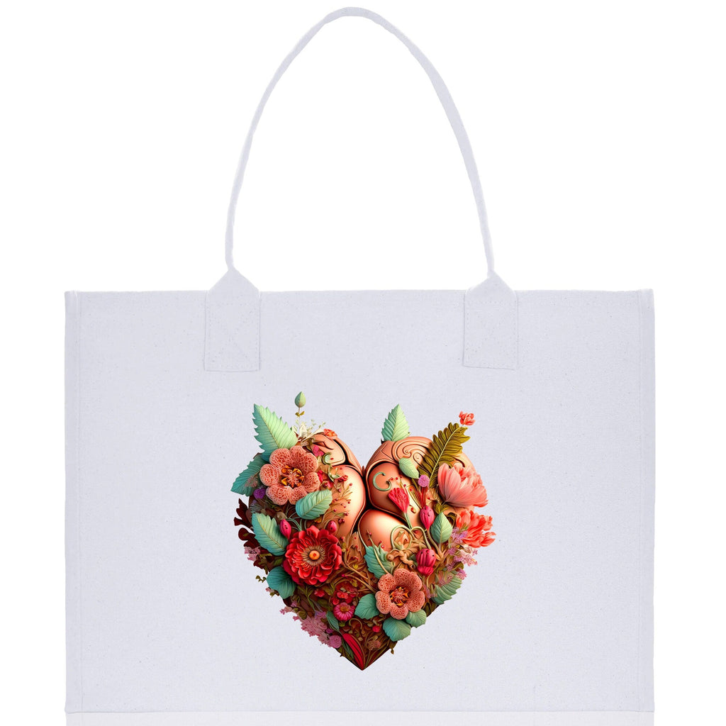 Heart Canvas Tote Bag Happy Valentines Day Gift for Her Love Tote Bag Lovers Gift Mother Day Gift Cute Valentines Gift