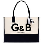 Initials and Names Customized Tote Bag 100% Cotton Canvas and Chic Personalized Tote Bag for Bridesmaid Anniversary Wedding Day Gift