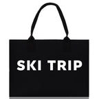 Ski Trip Cotton Canvas Chic Beach Tote Bag Multipurpose Tote Weekender Tote Gift for Her Outdoor Tote Vacation Tote Large Beach Bag